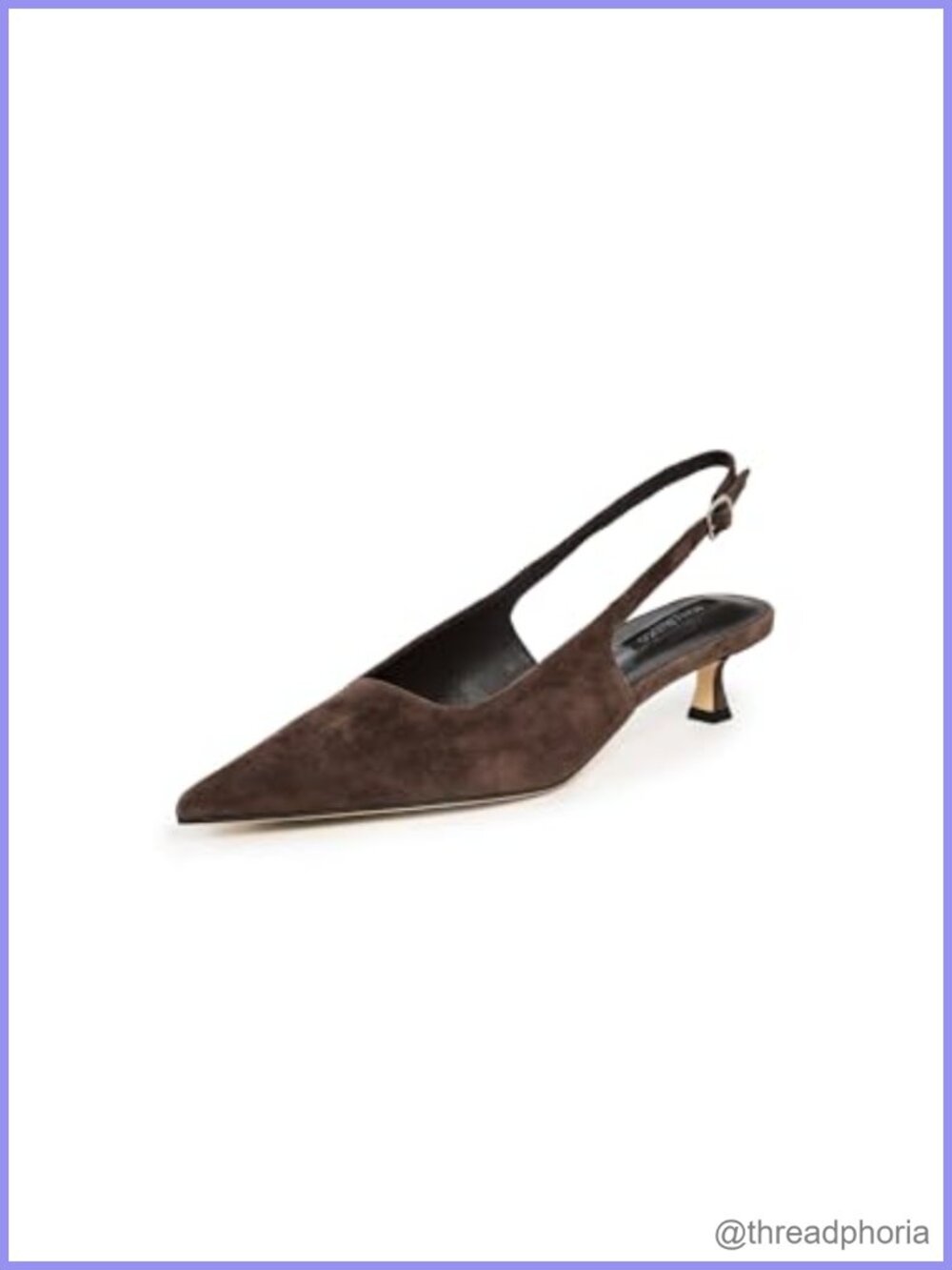 Tony Bianco Crush Slingback Kitten Heels Suede Pointed Toe Formal Evening